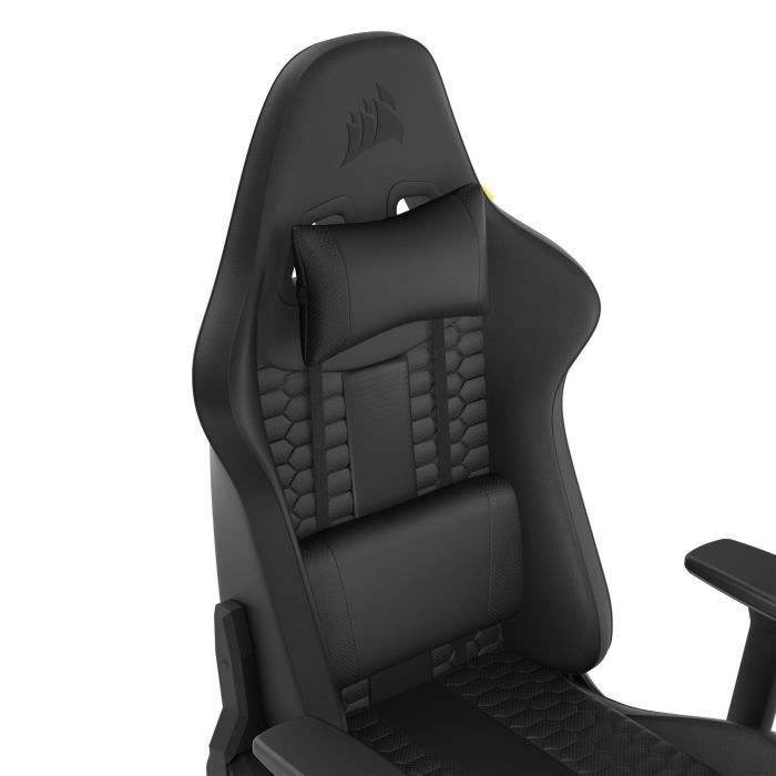 CORSAIR - Office Chair - Gaming Chair - TC100 RELAXED - Faux Leather - Ergonomic - Adjustable Armrests - Black -