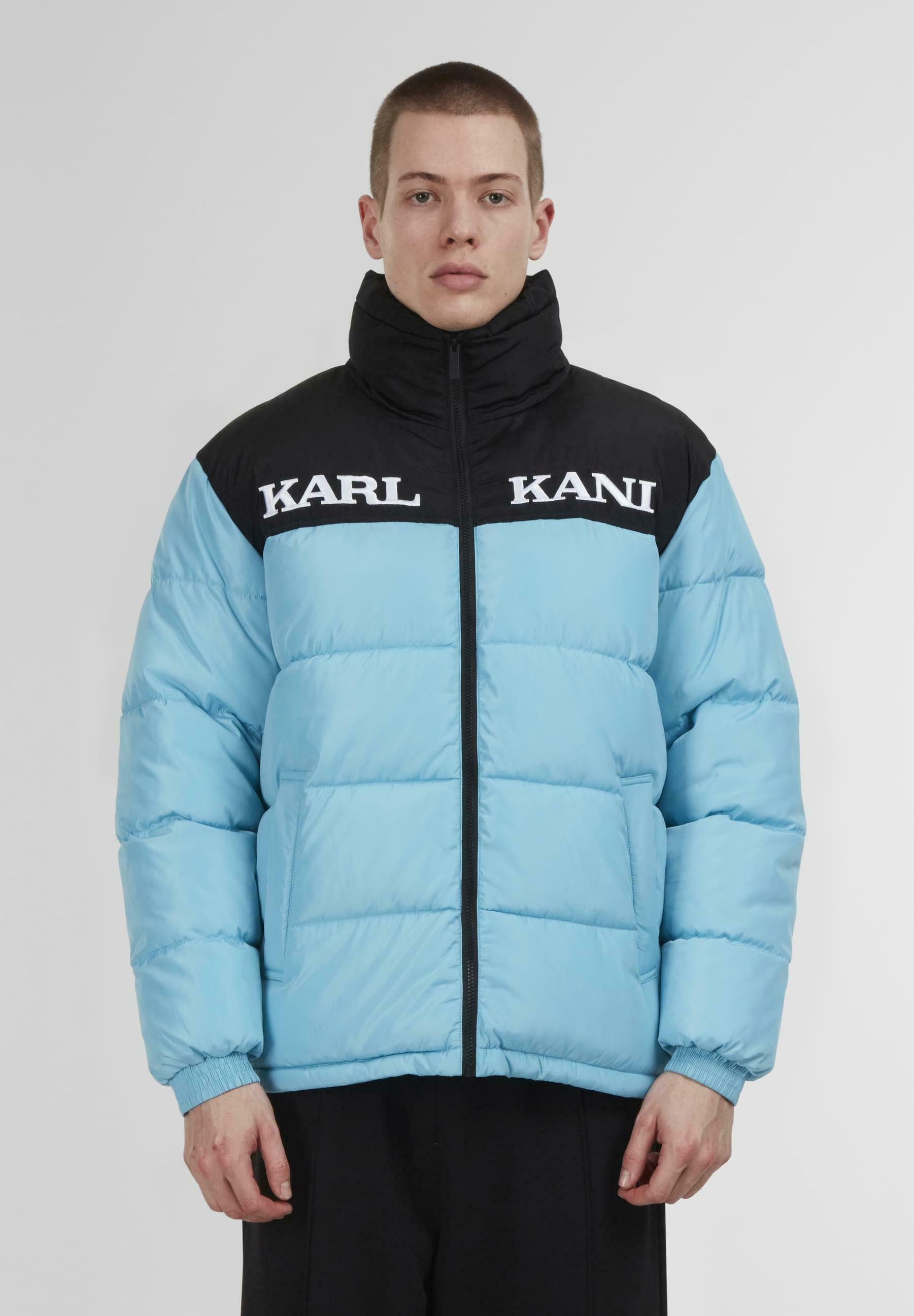 Karl Kani RETRO ESSENTIAL PUFFER - Žieminė striukė - mėlyna/juoda