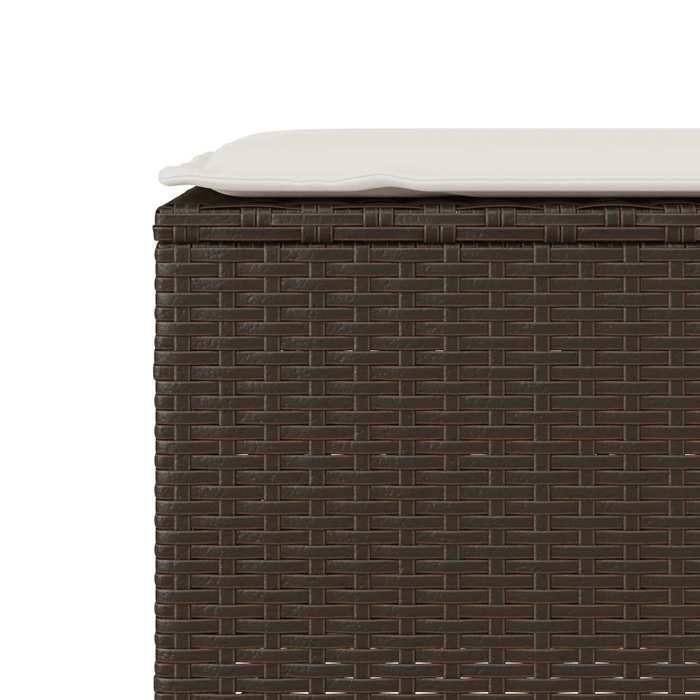 STAR SALE® Banc de jardin( 1 pc) - Banquette - avec coussin - marron 110x30x40,5cm résine tressée T4386