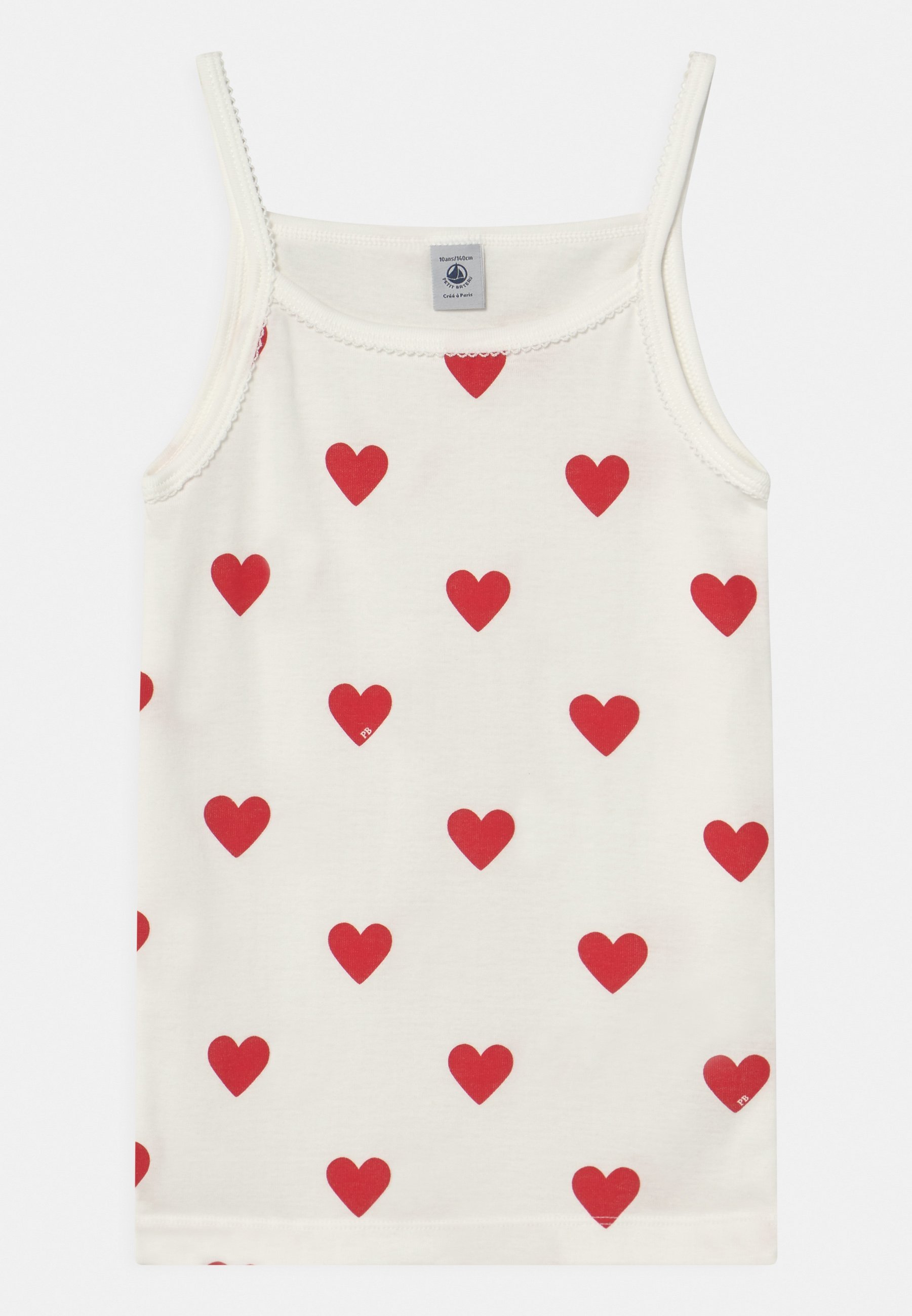 Petit Bateau HEART 2 PACK - Tílko - bílá/červená