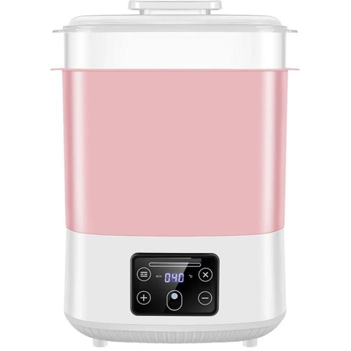 Sterilizzatore per biberon, display a LED, capacità otto biberon, funzione di riscaldamento, rosa