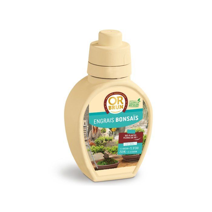 Engrais bonsaïs - OR BRUN - OBRECLBONSAI250 - 250 ml - Améliore et favorise la croissance - Fabriqué en France