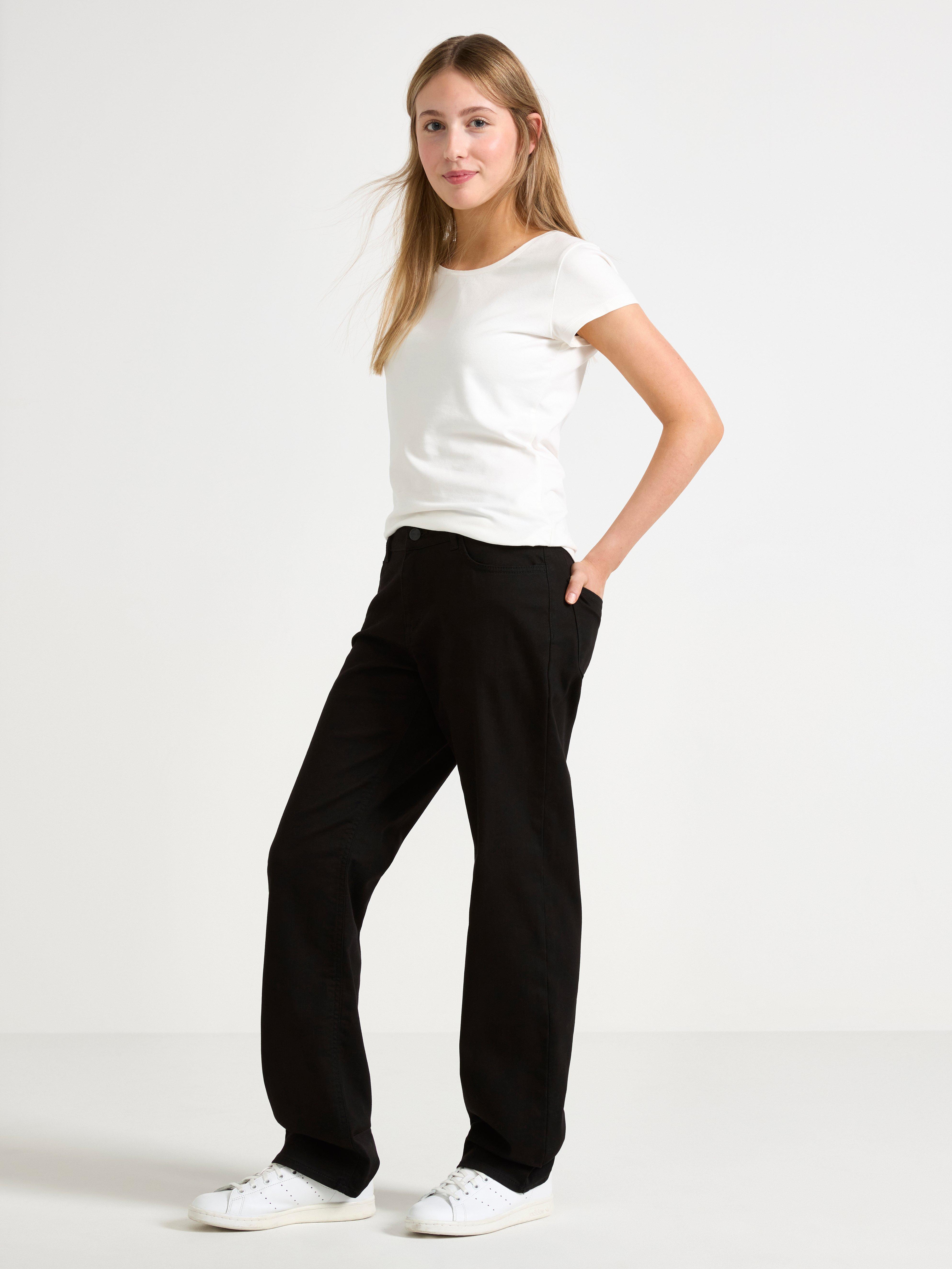 Calça jeans reta STELLA preta