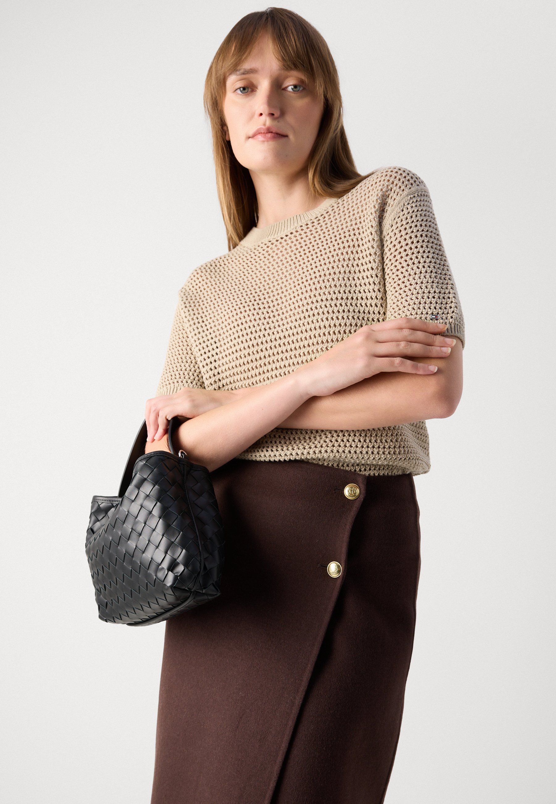 GANT MIDI HANDSTICHED WRAP SKIRT - Gonna a tubino - marrone scuro