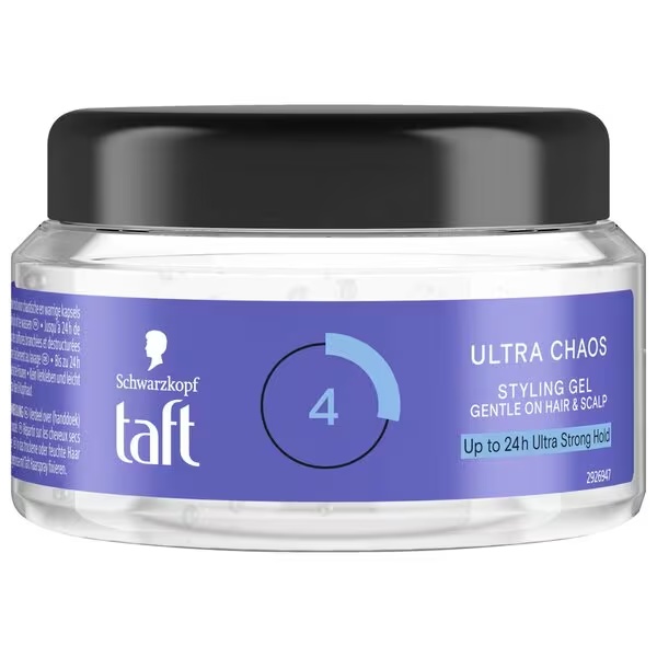 Gel za oblikovanje las Taft Ultra Chaos Power Hold 4, 250 ml