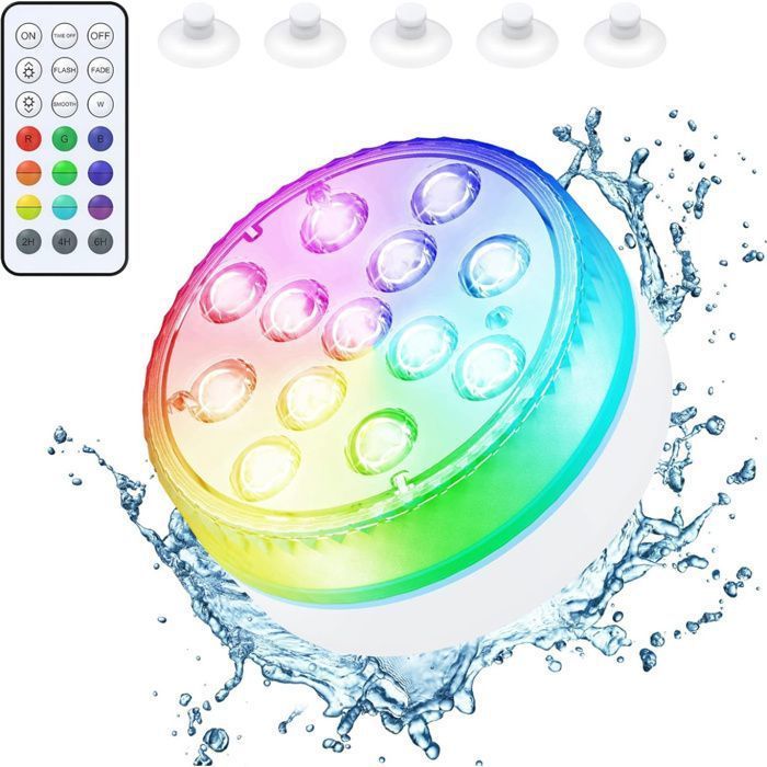 Luz LED subacuática para spa - Lay-Z-Spa - 7 colores - Rojo - Verde - Azul - Azul claro - Blanco - Morado - Amarillo