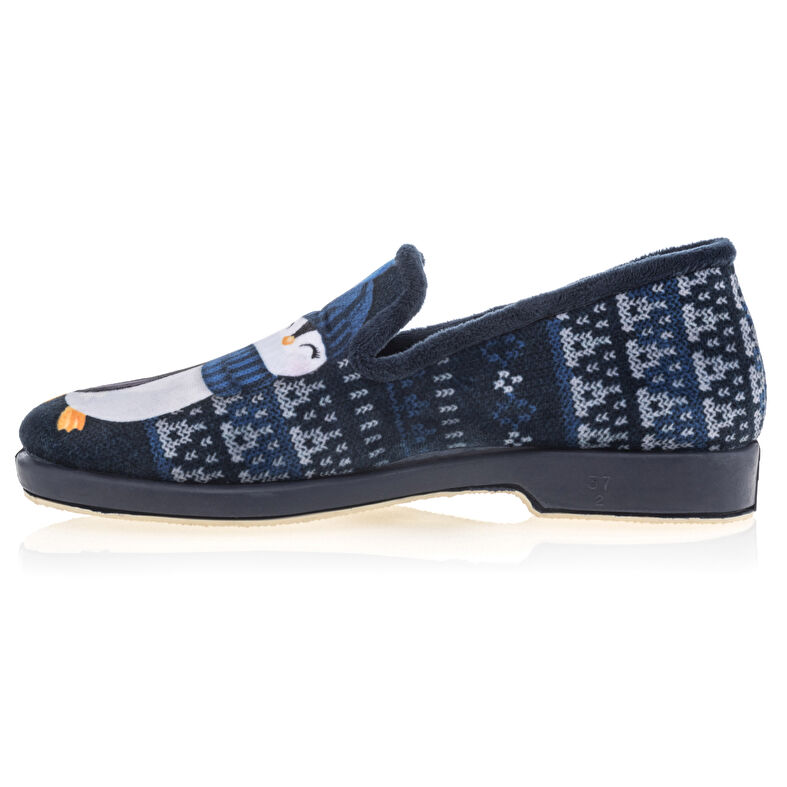 Blaue Damenpantoffeln