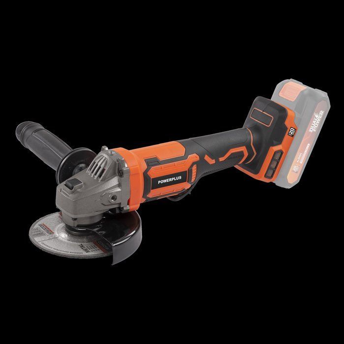 POWERPLUS draadloze borstelloze haakse slijper - POWDP35160 - 20 V - slijpschijf met een diameter van 125 mm