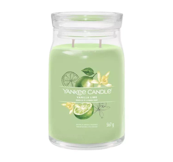 Yankee Candle Signature duża świeca zapachowa Vanilla Lime 567 g