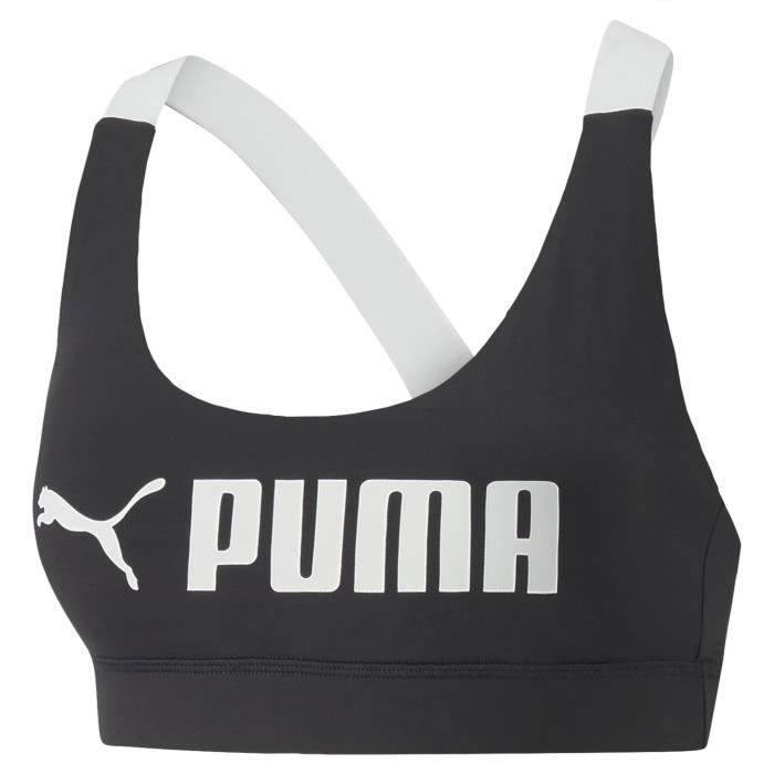 PUMA fitnessbeha voor dames - zwart-wit