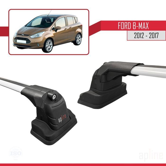 Barras de techo - ACE-3 - Compatible con Ford B-Max 2012-2017 - Aluminio - 2 barras - Carga útil < 300 kg