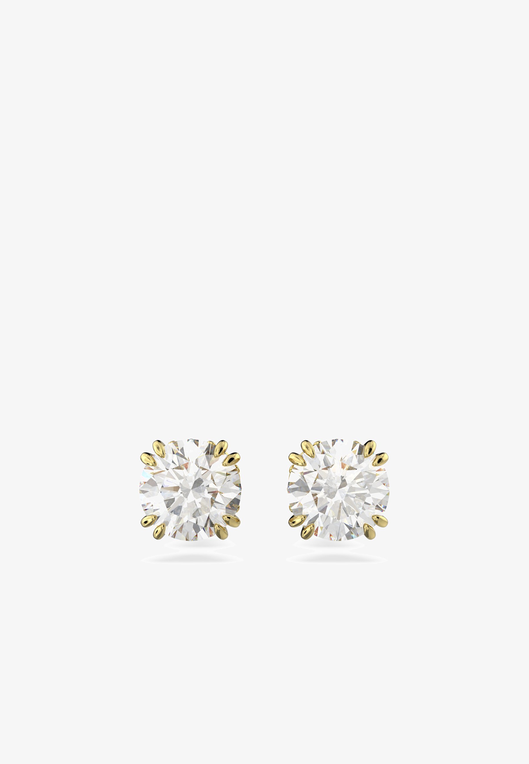 Swarovski STILLA STUD OORBELLEN RONDGESLEPEN - Oorbellen - wit