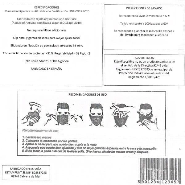 Újrafelhasználható Pöttyös Arcmaszk | 1 Egység