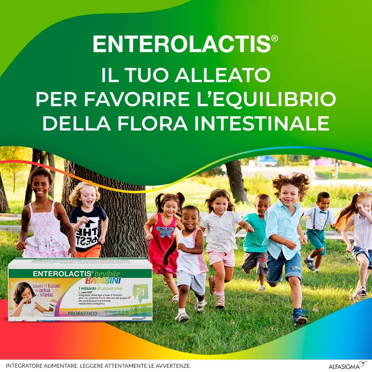 ENTEROLACTIS Enterolactis Bebida infantil 12 garrafas x 10 ml Suplemento alimentar com fermentos lácteos