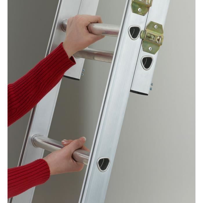 Echelle simple 8 échelons 2,3m/3,2m en aluminium Hailo Hobby