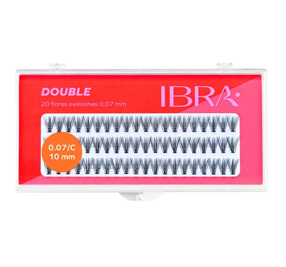 Ibra Sztuczne Rzęsy Double kępki czarne C0,07 10mm