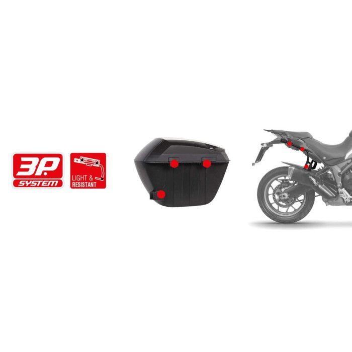 Maletas laterales - SHAD - SH23 - Capacidad para casco integral - Asa ergonómica - Fijación segura