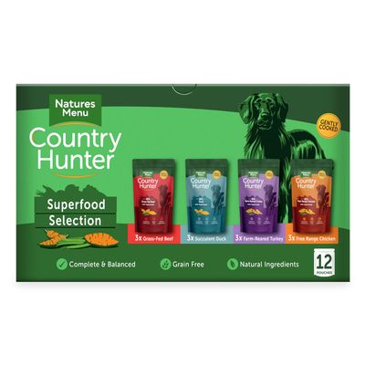 Pliculețe pentru câini Natures Menu Country Hunter Superfood Selection
