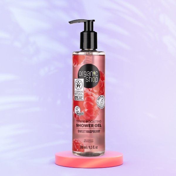 Sprchový gel Organic Shop Sense Boosting Sladká malina 280ml