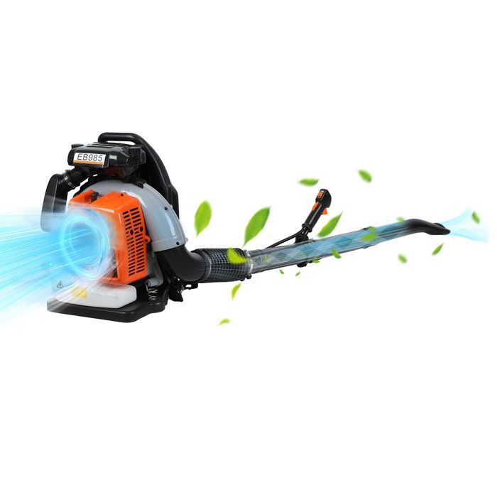 FLASIDU Benzine Bladblazer - 65CC - 3 PK/2,3 kW - 6800 RPM - 320 MPH - 1,7L - 700 CFM - Krachtig - 175*45*55cm - Zwart