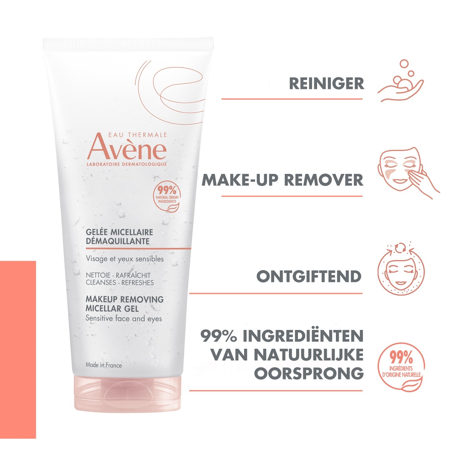 „Avène Make-up Enforcer Essentials“ makiažo stiprinimo pienelis-gelis – 200 ml