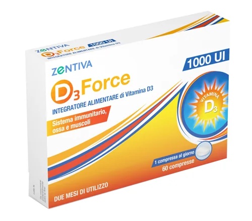 ZENTIVA Zentiva D3 Force Immuunsysteemsupplement 1000 IE 60 tabletten