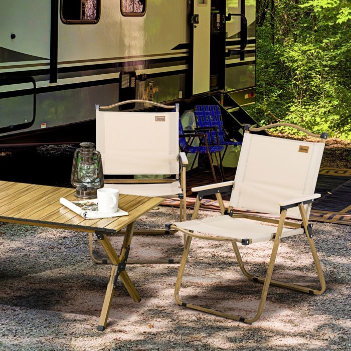 Outsunny - Campingstuhl - Oxford-Gewebe - 54x59x78cm - Khaki