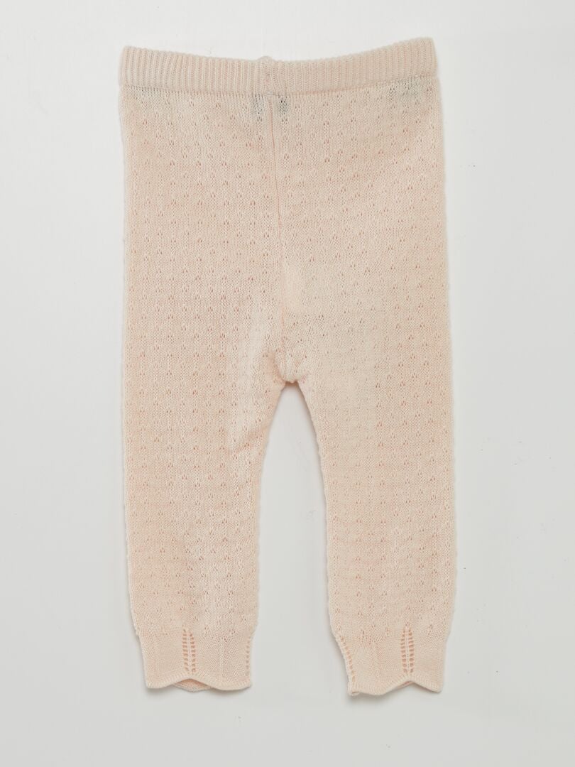 Gebreide legging en sokken set - ROZE