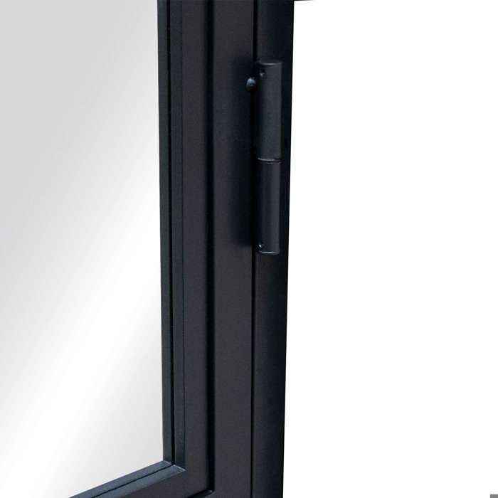 Schulte loft-style interior glass door, 83x204cm, hinged glass door, workshop style, black base, 6 panes, right-hand opening