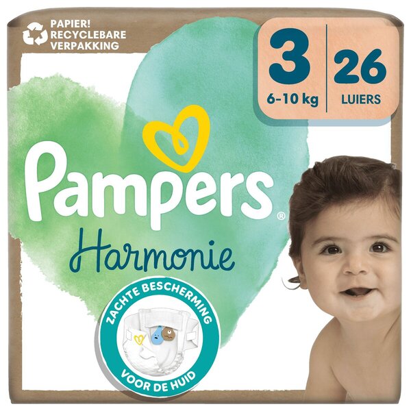 Pampers Harmonie Maat 3 Luiers<br>Maat 3 (6-10kg), 26 luiers