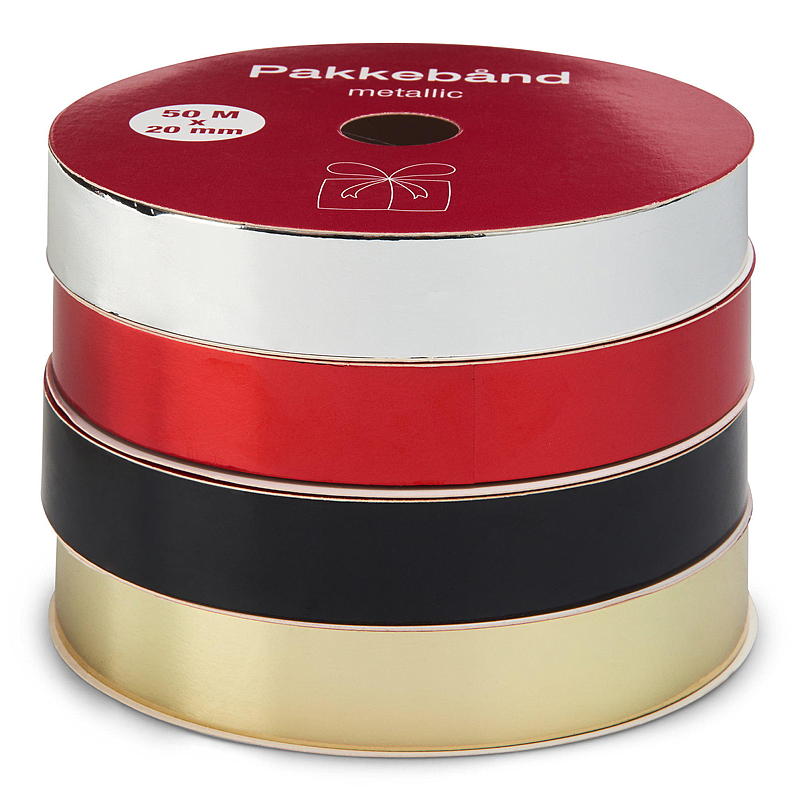 Heimverpackungsklebeband 50 m x 20 mm, metallisch