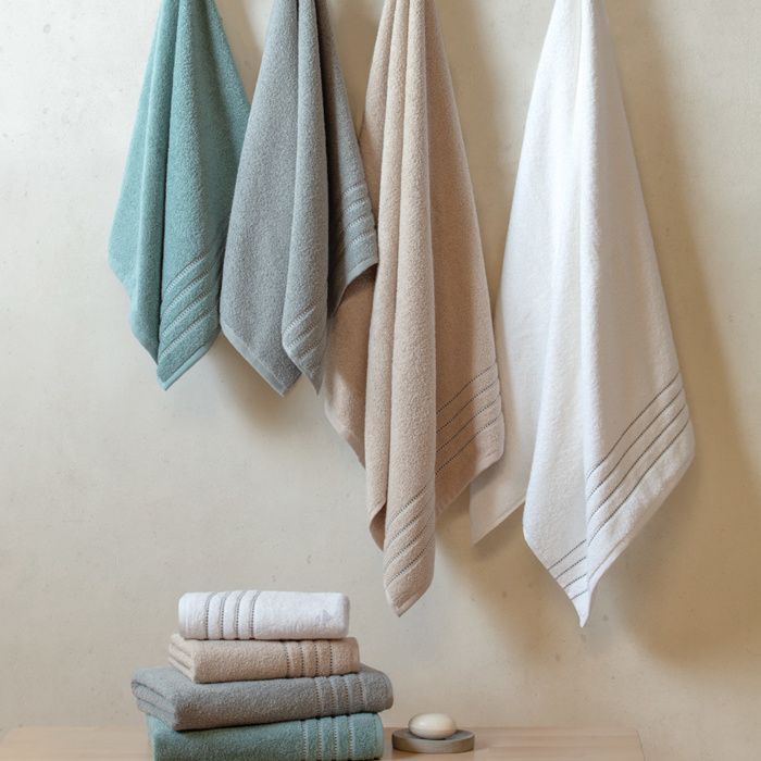 Bath set of 4, cotton 500 g/m², CHARM silver grey