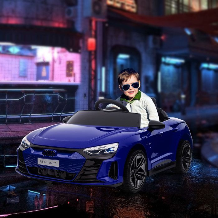 Coche eléctrico infantil - HOMCOM - Control remoto parental - Efectos de sonido y luz - Audi RS E-tron GT azul