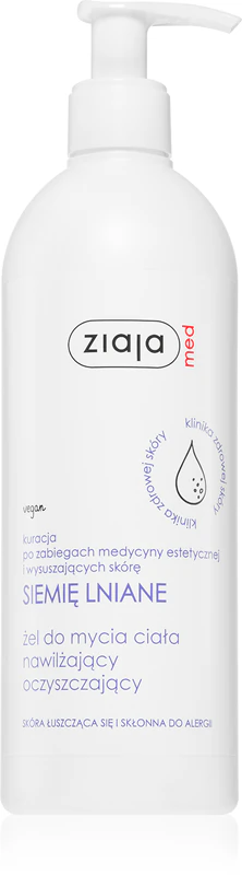 Gel de banho Ziaja Med com linhaça