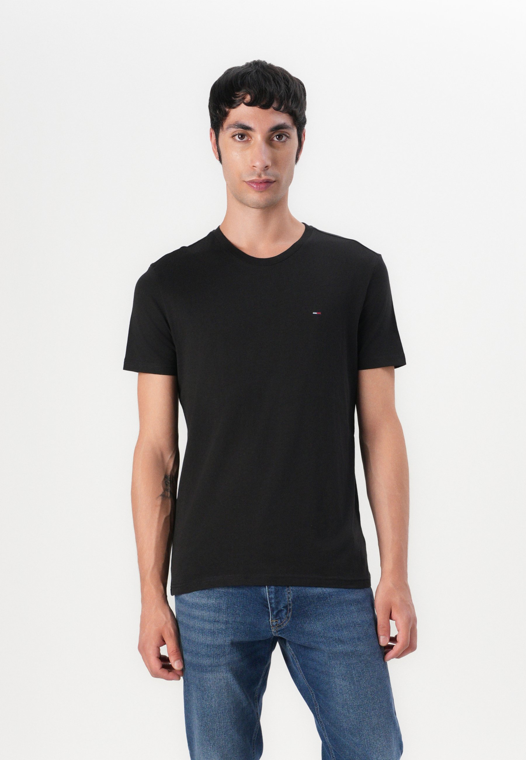 Lot de 3 t-shirts Tommy Jeans SLIM - T-shirts basiques - noir/gris/écru