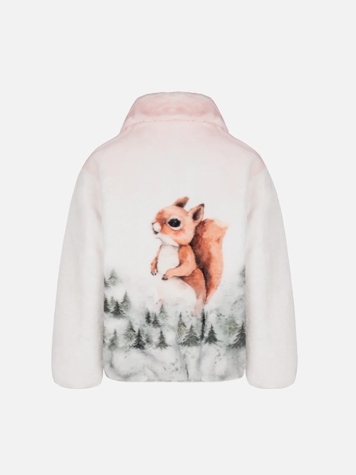 Chaqueta de piel sintética para niña de Aveline con estampado de ardilla
