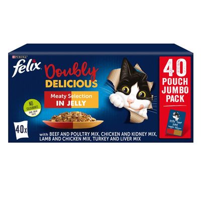 Felix La fel de bun pe cât arată - Pachet Jumbo Dublu Delicios 40 x 100g