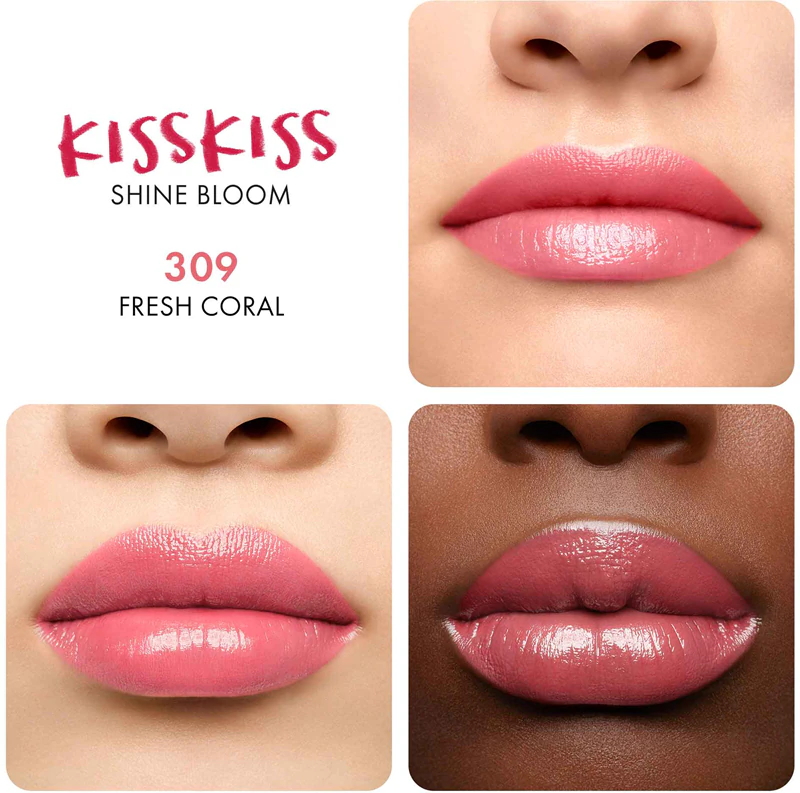 Batom brilhante KissKiss Shine Bloom da GUERLAIN