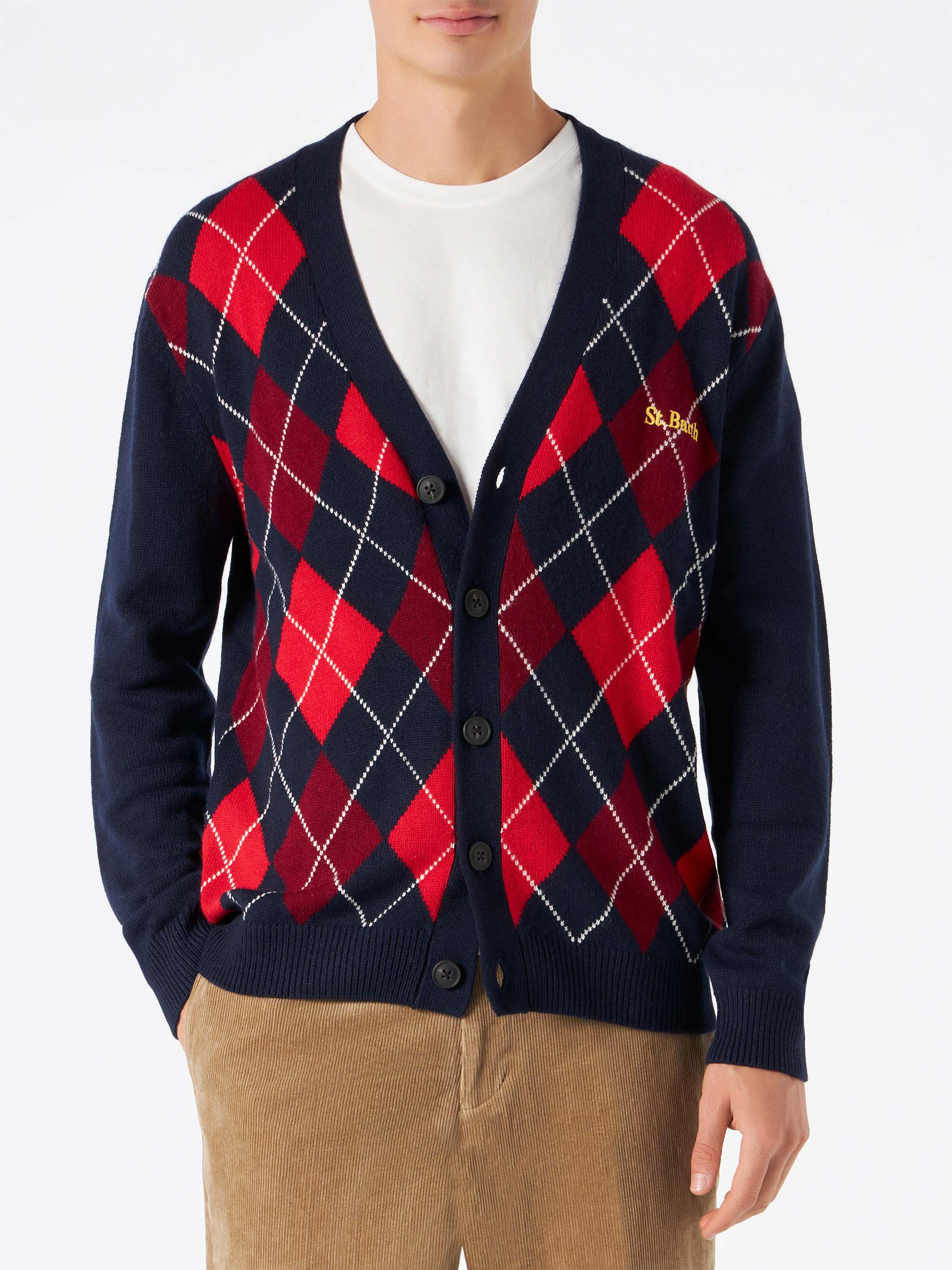Gilet homme à imprimé losanges
