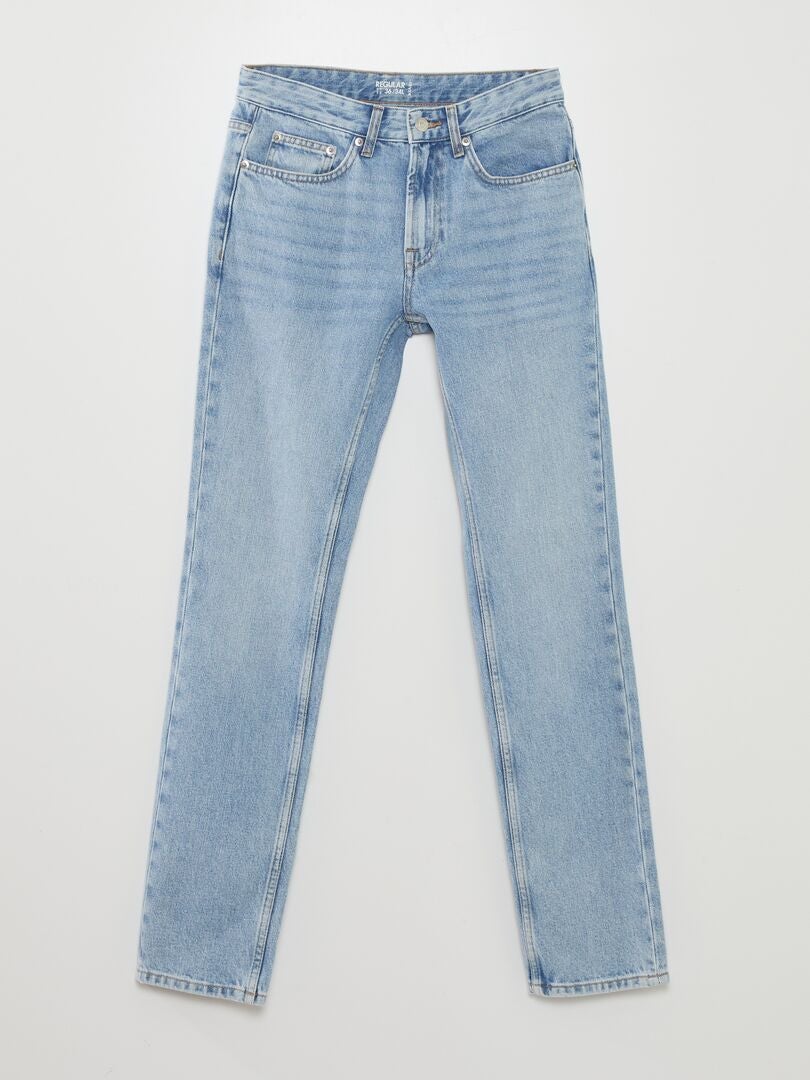 Calça jeans reta - tamanho 34 - azul