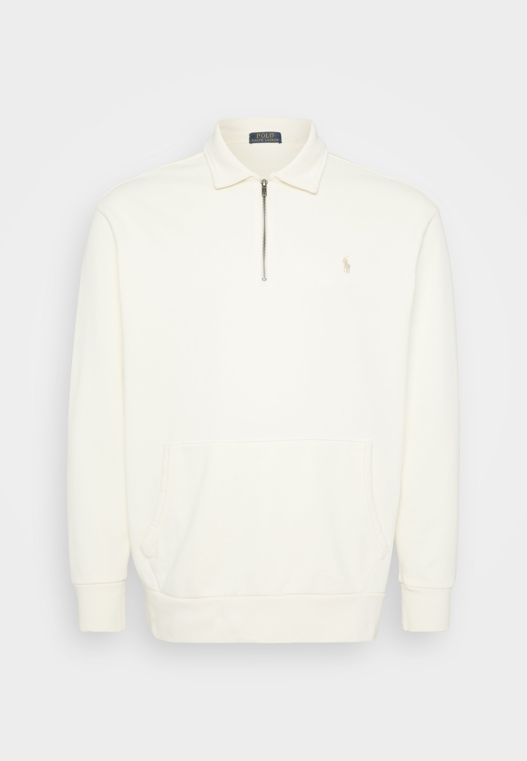 Polo Ralph Lauren Big & Tall LOOPBACK FLEECE QUARTER ZIP SWEATSHIR - Genser - clubhouse cream