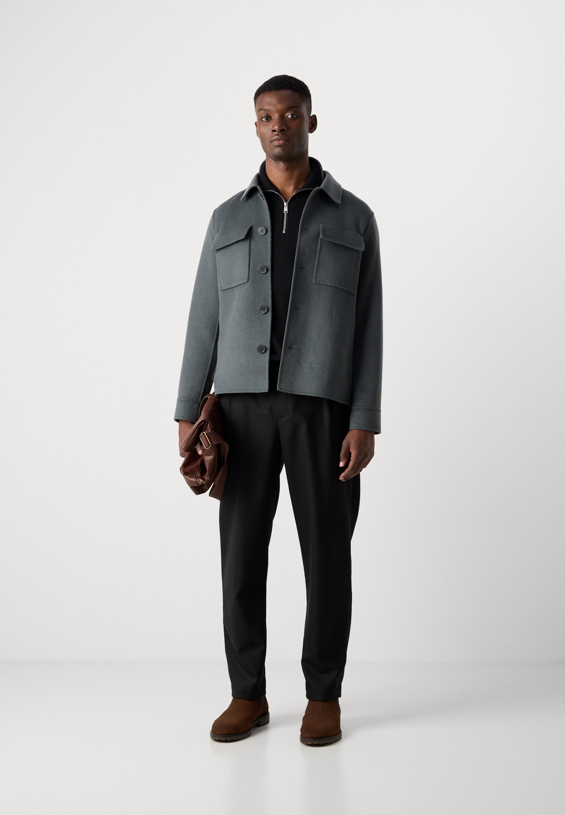 Marc O'Polo JACKET MET OPGEZETTE ZAKKEN - Lichte jas - mangrove