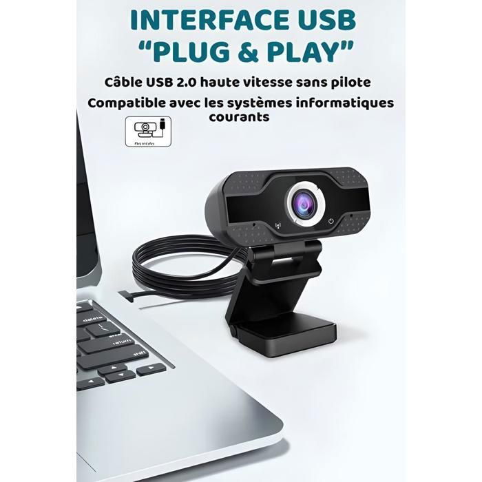 Webcam desktop M-PROGECT® Full HD 1080P | Microfono di alta qualità | Connessione USB senza driver | Compatibilità universale