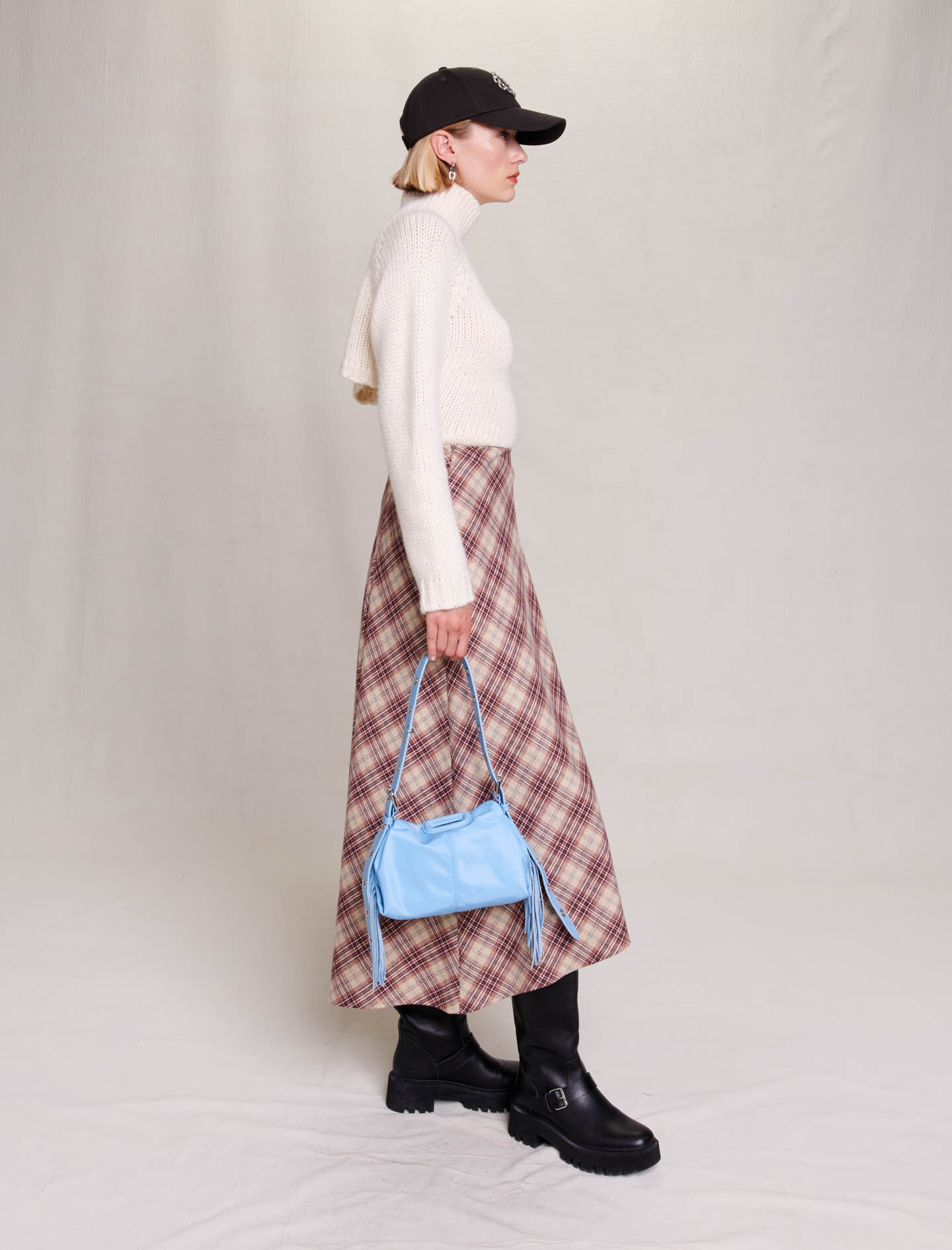 Asymmetrische rok - Beige