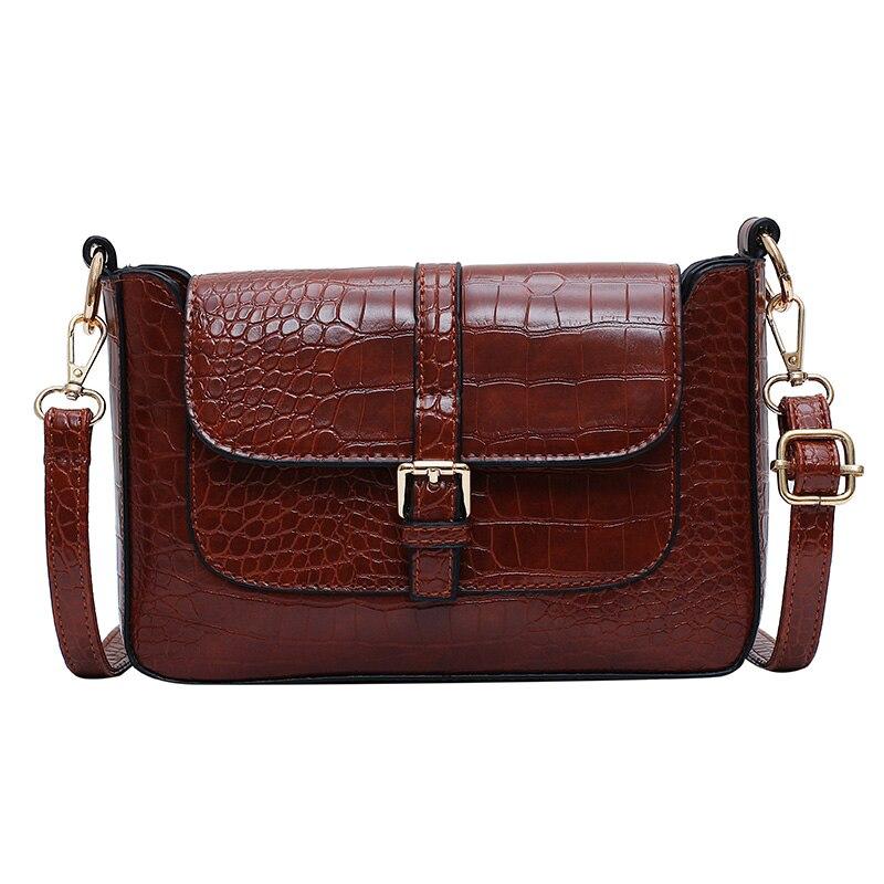 Sac à main de luxe pour femme, sac bandoulière à imprimé crocodile, petit foulard, sac messager pour femme, sac bandoulière à imprimé sauvage