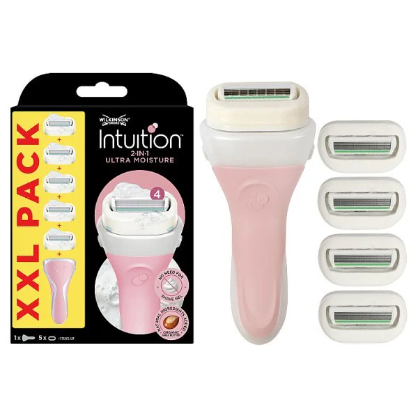Aparelho de barbear feminino 2 em 1 Wilkinson Sword Intuition + 5 refis