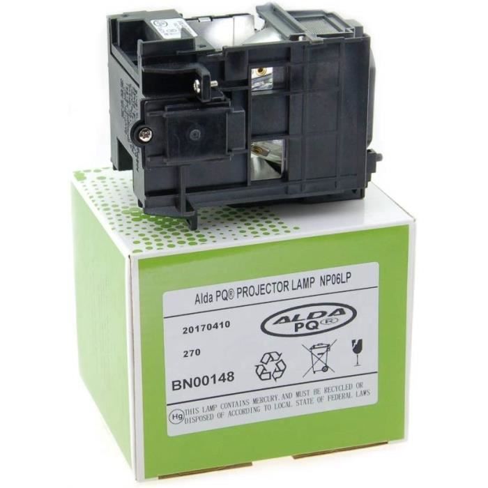 Lâmpada de substituição Alda PQ NP06LP para projetores NEC NP1150, NP1200, NP1250, NP2150 e N206.