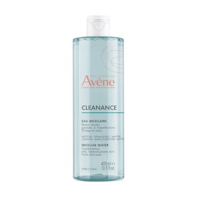 „Avène Cleanance“ micelinis vanduo riebiai ir į spuogus linkusiai odai, 400 ml
