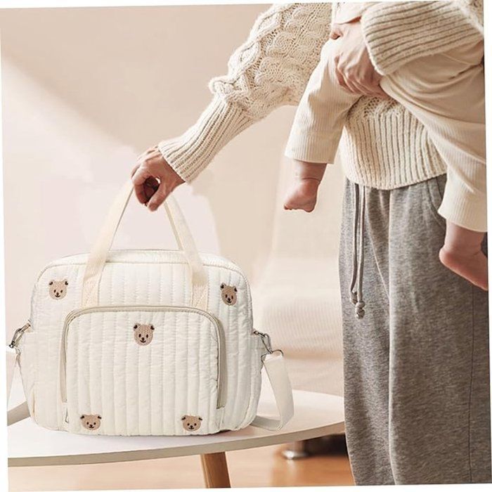 Mochila cambiador de gran capacidad - 35 x 10 x 28 cm - Bolso cambiador portátil y ligero - Con asa y correa para el hombro - Ideal para