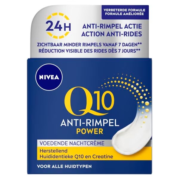 NIVEA Q10 Power pretgrumbu nakts krēms<br>50ml - Visiem ādas tipiem